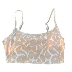 AERIE LONGLINE SCOOP BIKINI TOP MED